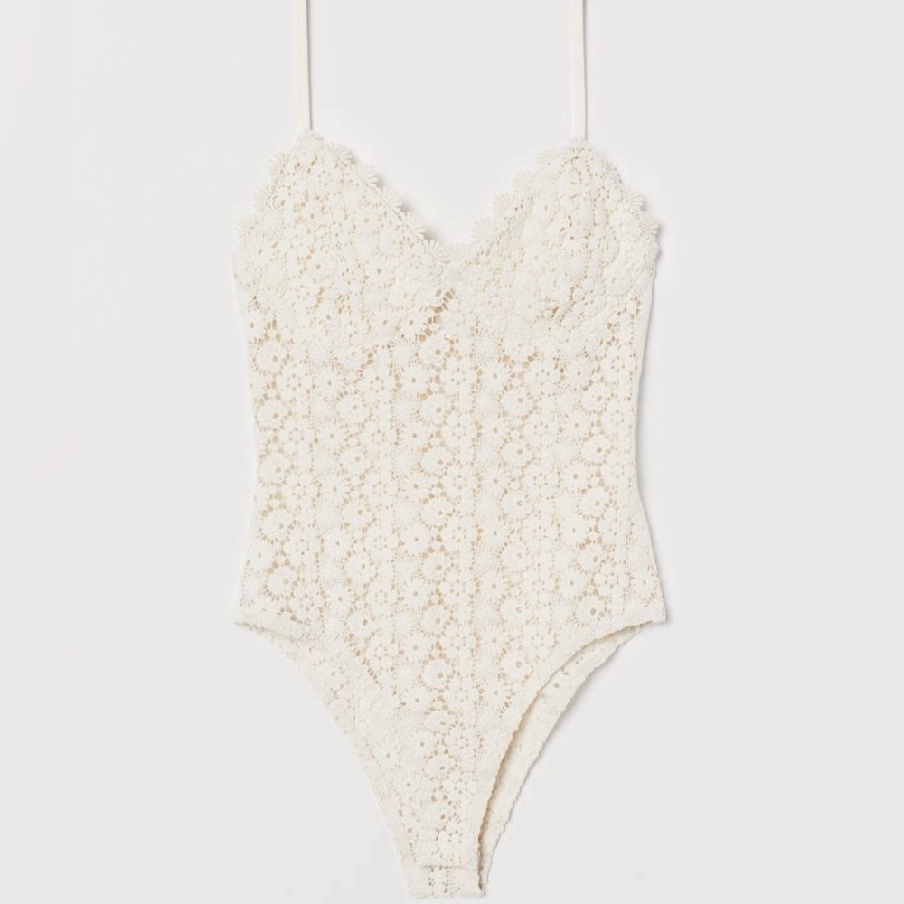 H&M Crocheted Lace Bodysuit